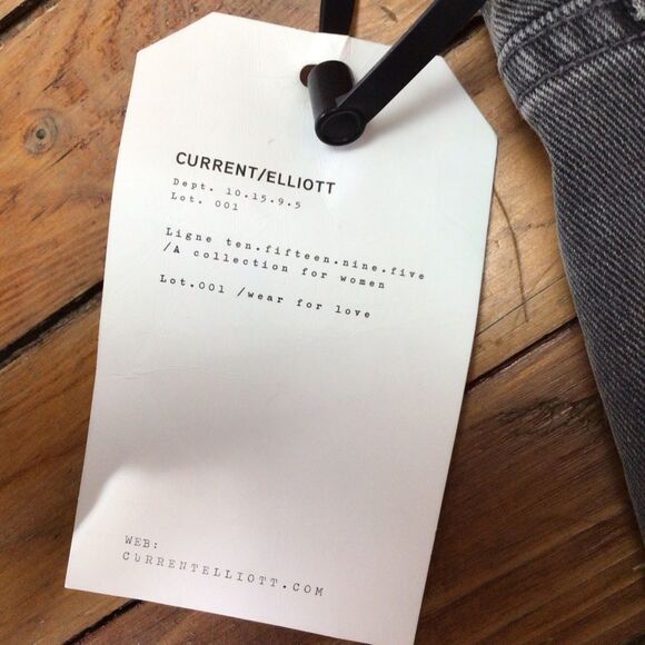 Current Elliot The stovepipe jeans high waist high-rise distressed denim grey 26 - Picture 5 of 16